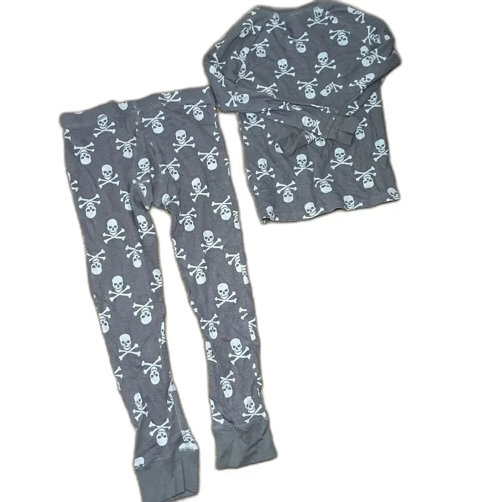 Two Piece Skull‎ Cross bone Child 7/8 Sleepwear Costume Halloween Holiday